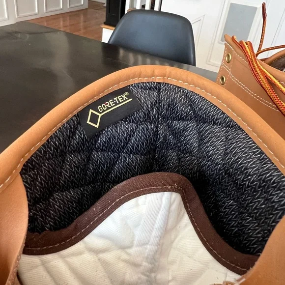 L.L. Bean Boots - GORE-TEX Two-Tone Brown and Tan Men's Duck Boots - Picture 5 of 6